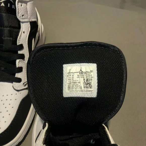 Air Jordan 1 Mid mid-top casual basketball shoes black and white